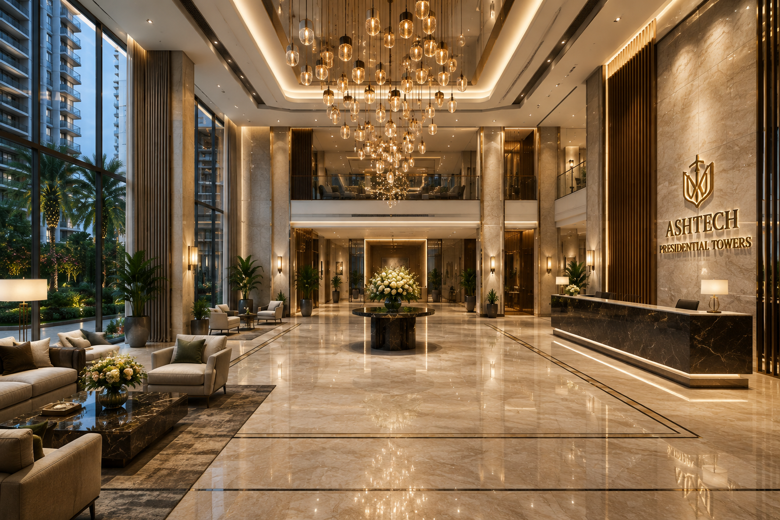 Ashtech Presidential Towers lobby interiors