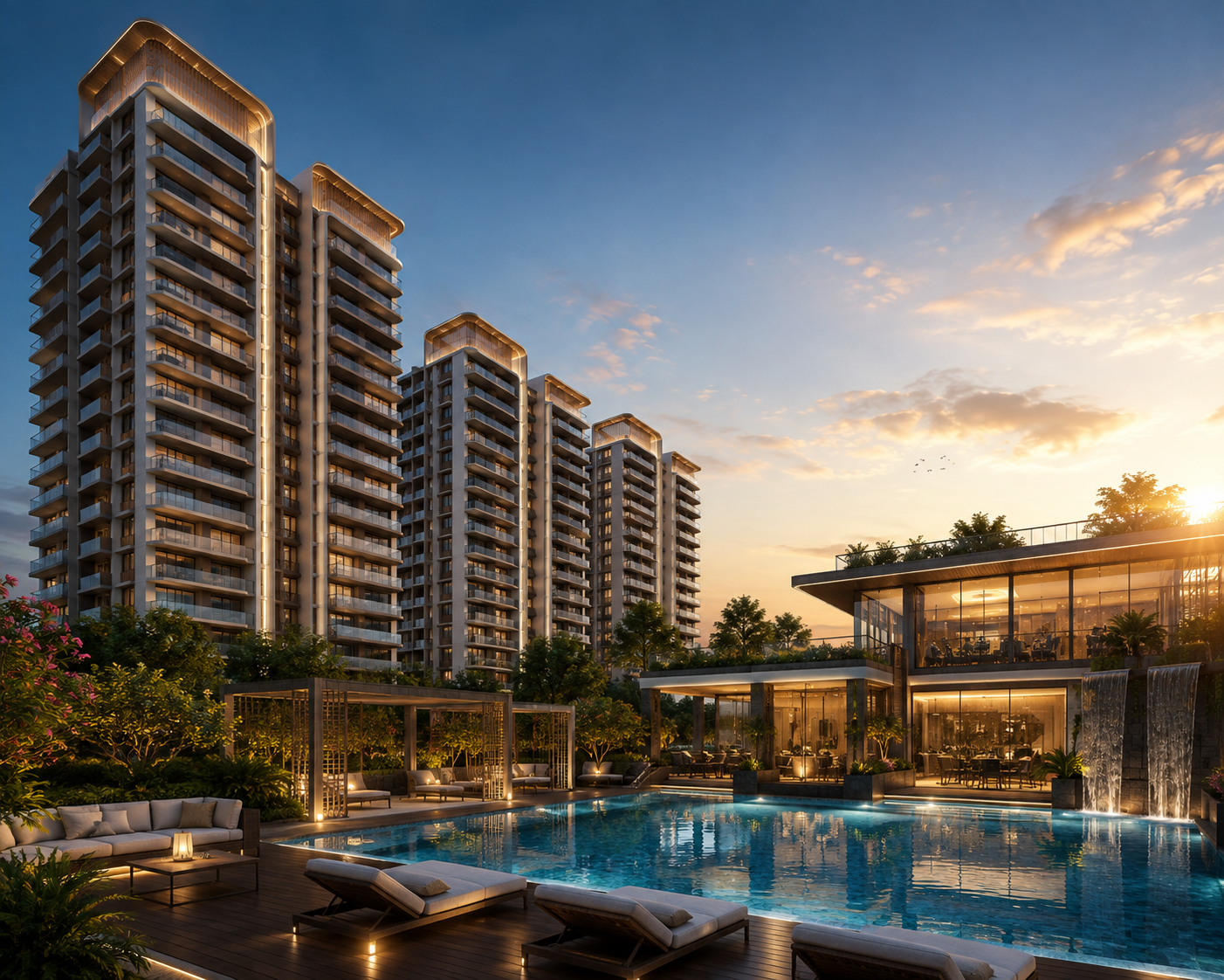 Ashtech Presidential Towers landscaped grounds